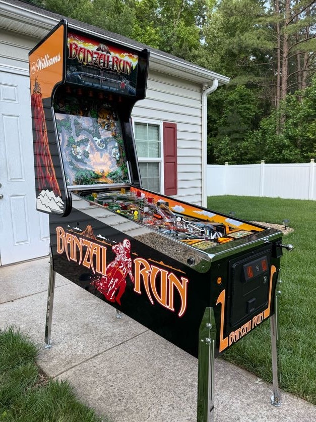 Restored Banzai Run pinball machine