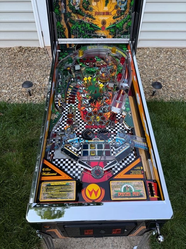 Restored pinball playfield