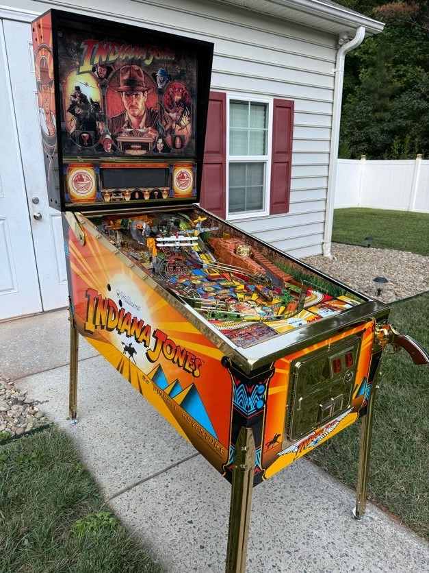Restored Indiana Jones pinball machine